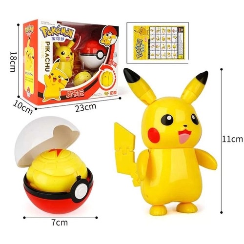 Brinquedo Pokemon Pikachu Na Pokebola Boneco Articulado no Shoptime