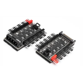 Hub Multi Fan PWM Para 10 Fans de 4 Pinos Suporta CPU PWM