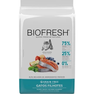 Ração Biofresh para Gatos Filhotes Salmão, Maçãs, Chá Verde e Blueberry