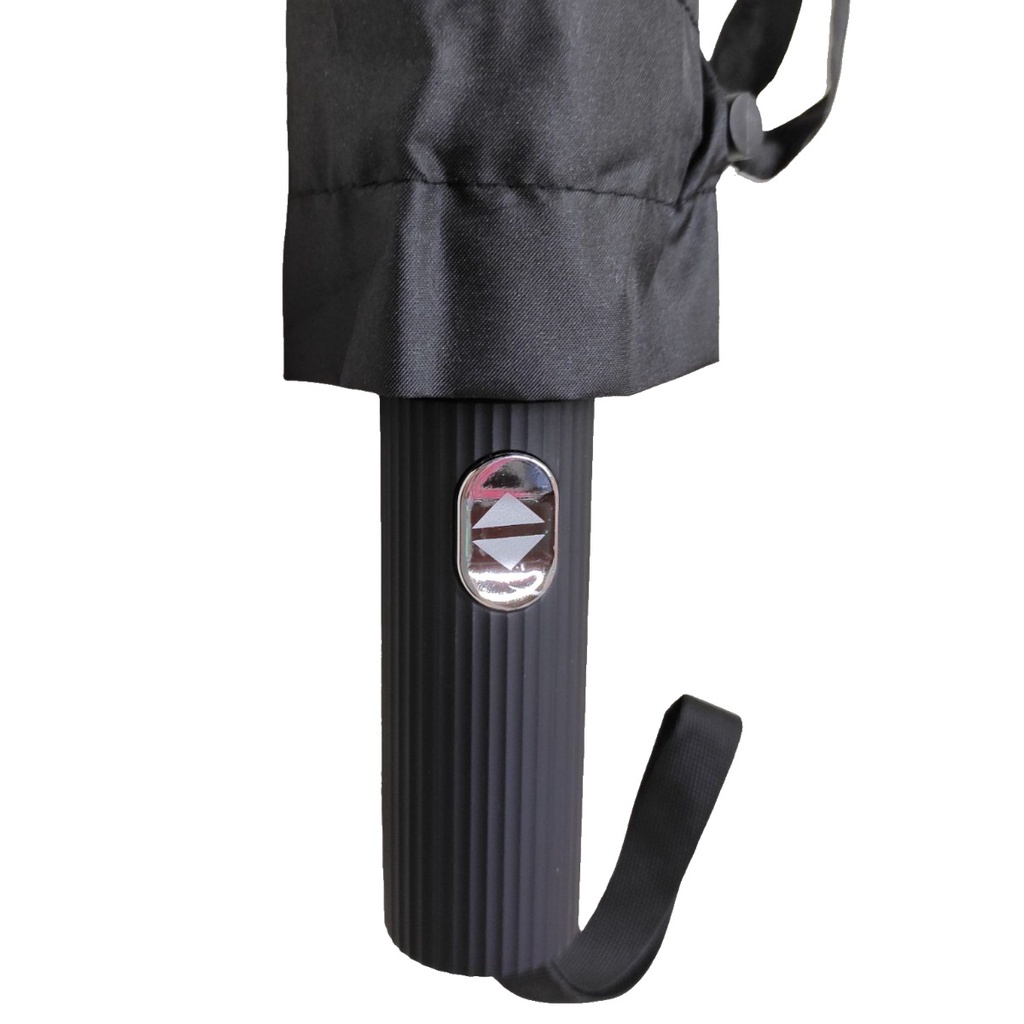 Guarda Chuva abre e fecha Automático Reforçado ET-One preto portaria copa grande 1,20 fechado só 37 cm