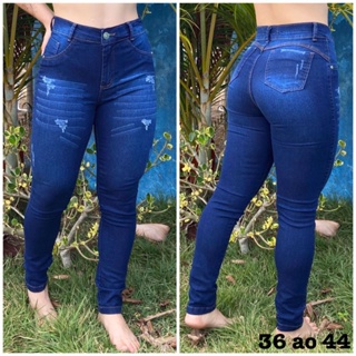 HAJW Personalized old washed hole retro blue jeans women's summer new high  waist loose slimming wide leg long pants