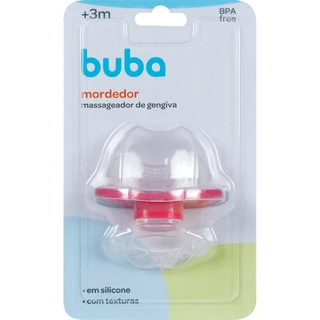 Mordedor Com Massageador De Gengiva Rosa 6757 - Buba