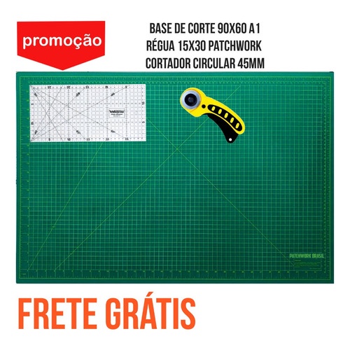 Base De Corte 90x60 Régua 15x30 Cortador 45m Frete Gratis