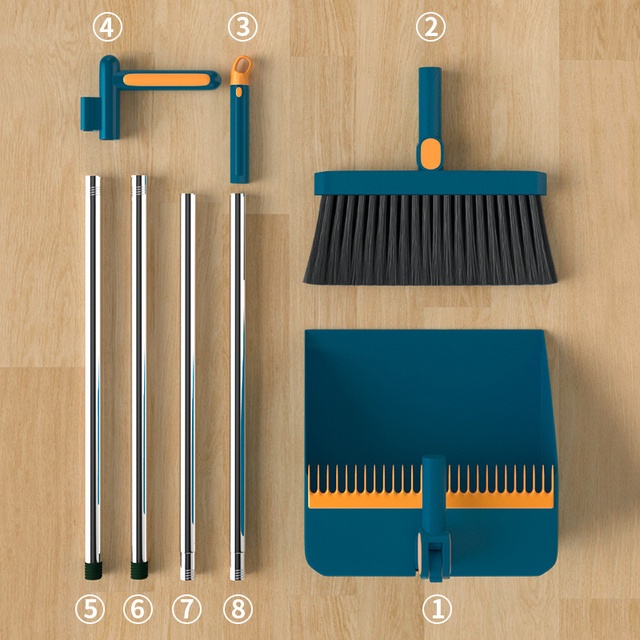 Conjunto Para Limpeza Casa Vassoura E Pa Dobravel