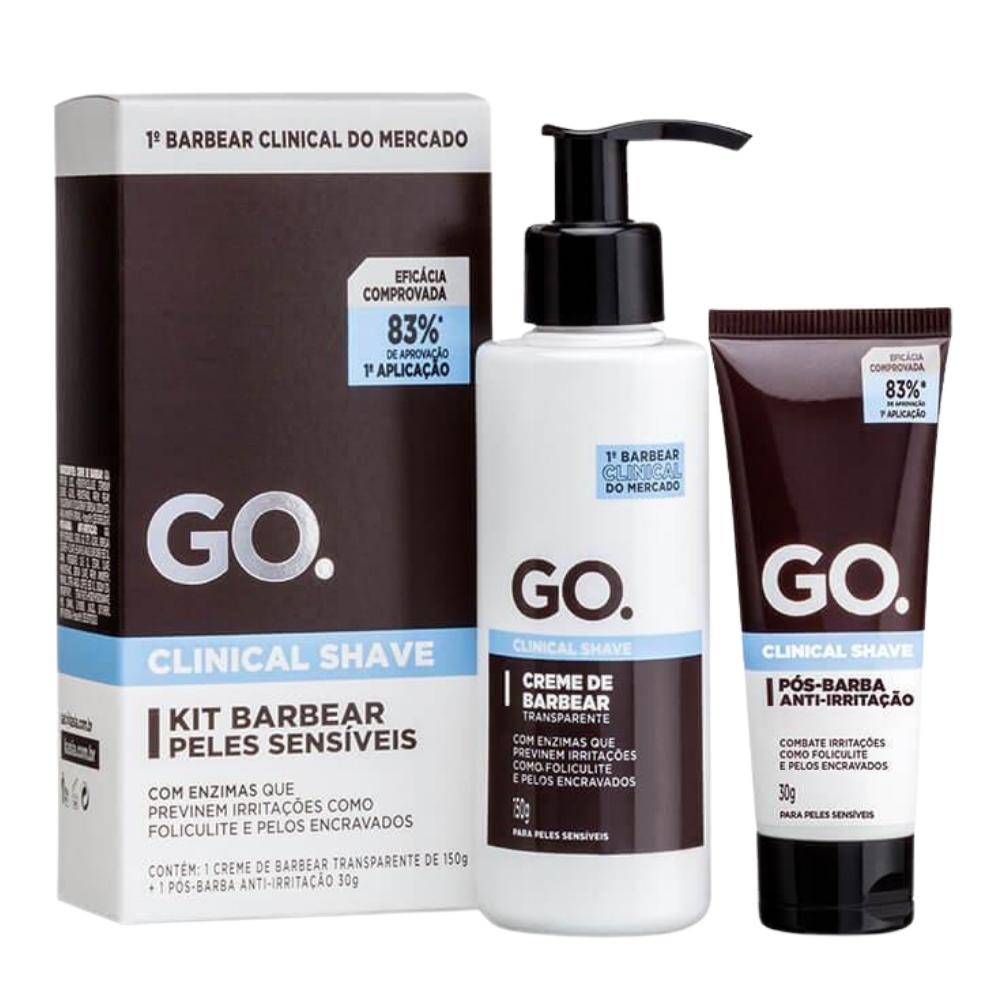 Kit Creme Barbear + Pós Barba Anti-Irritação Foliculite Go | Shopee Brasil
