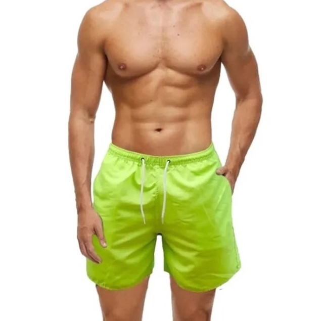 Short Praia Mauricinho Masculino Bermuda de Banho cores neon
