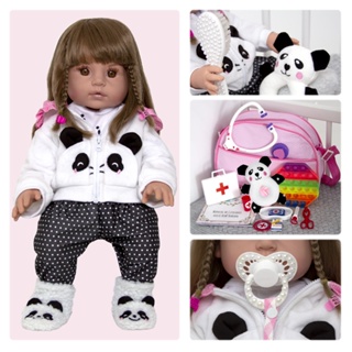 Bebê Boneca Reborn 46cm Super Realista Real Roupa Estilo Urso Panda Baby  Lol Promoção - Urso de Pelúcia Gigante Panda Loja Online - Oficial Curitiba