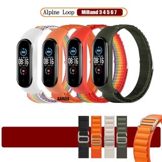 Para Mi band 7 6 5 Pulseira Alpina De Nylon Xiaomi Miband 4 3