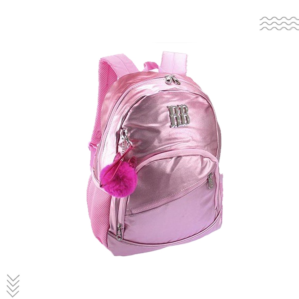 mochila infantil menina divertida com stickers rebeca bombom rosa ...