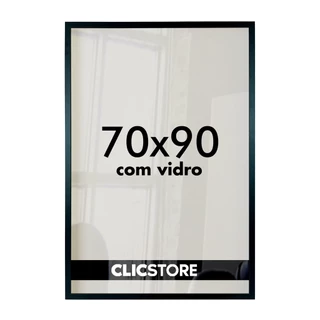 Moldura 70x90 Cm Com Vidro e Fundo Quadro Foto Impressão Retrato Fotografia Camiseta Cartazes