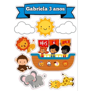 topo de bolo personalizado 3 palavrinhas