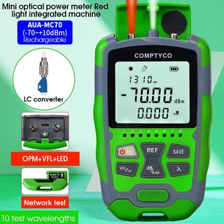 COMPTYCO AUA-MC70 Medidor De Cabo De Rede De Fibra Óptica 4 Em 1 Localizador Visual De Falhas 1-50MW (Opcional)