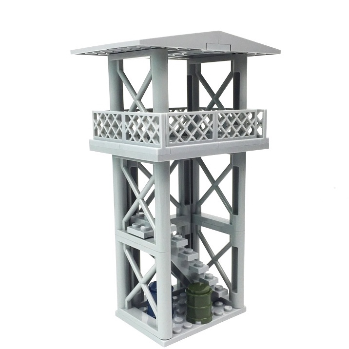 Play Watchtower Army Sentinel Fence MOC Building Block Montagem De Cena ...