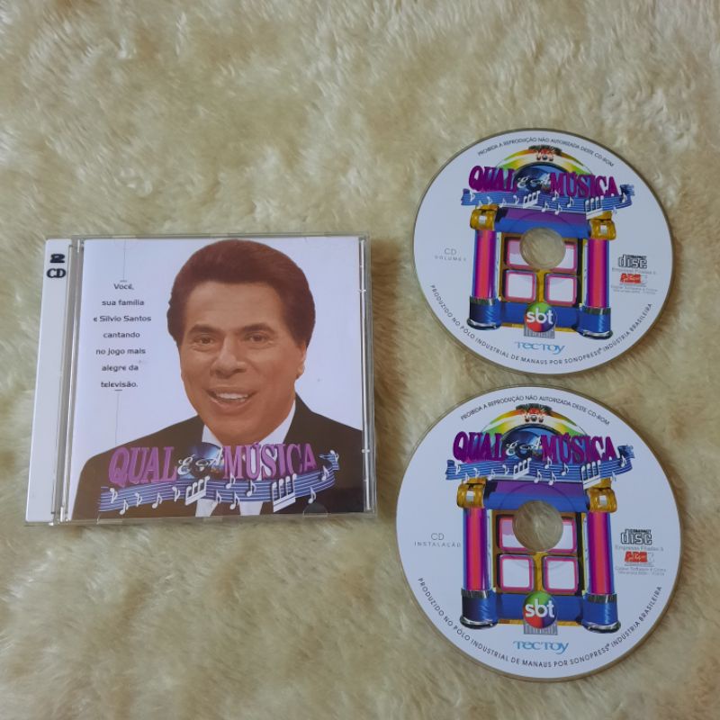 Cd duplo Silvio Santos - Qual é a Música (Jogo PC Interativo + Volume 1)