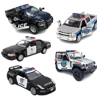 Miniatura Carrinho de Ferro policia diversos modelos carrinho de metal abre as portas