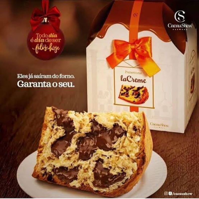 Panettone LaCreme 650g Cacau Show | Shopee Brasil