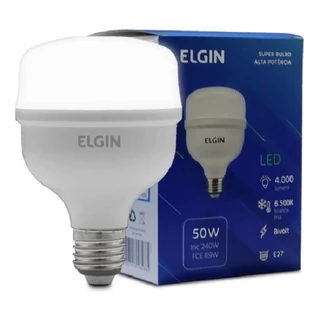 Lâmpada Super Led 50w 6500k Bulbo T E27 BiVolt 4000LM Elgin