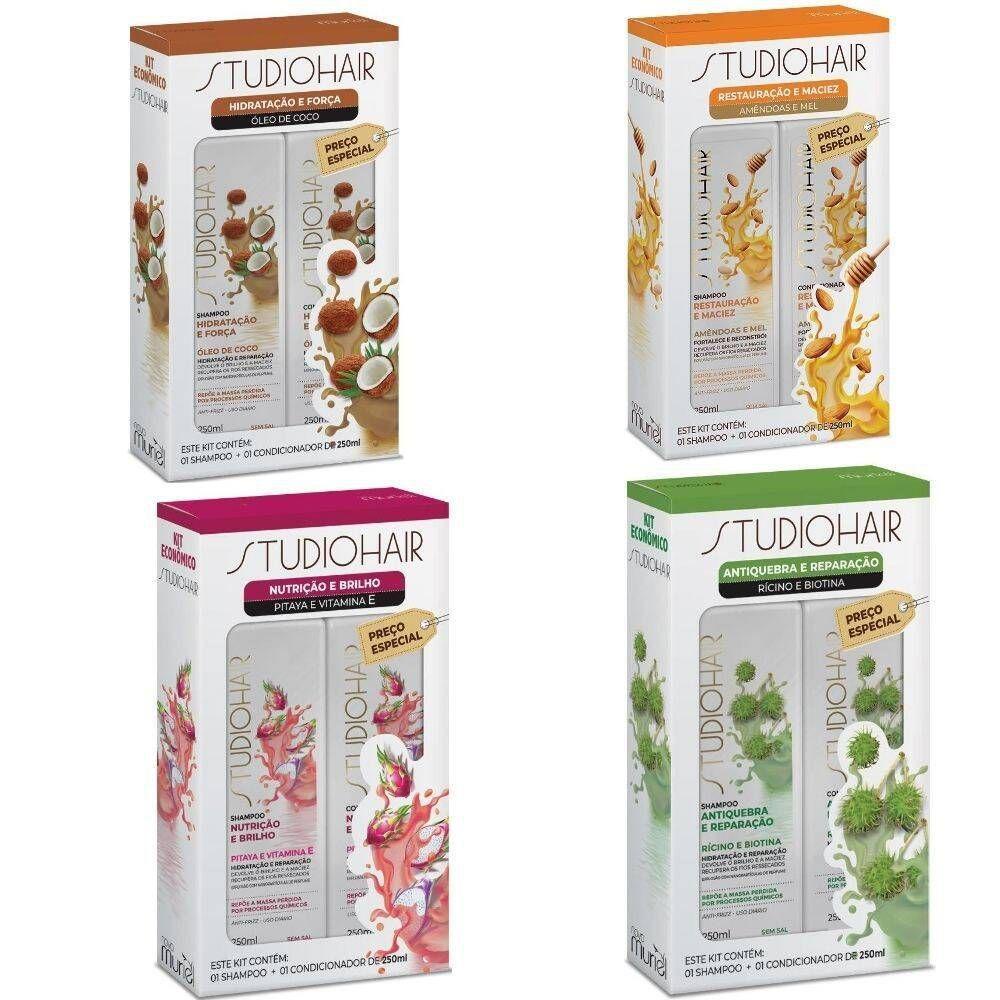 Kit Studio Hair Shampoo+condicionador Muriel 250ml Shopee Brasil