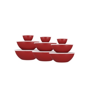 Conjunto de Potes Coza 9 peças Vermelho