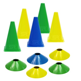 Kit 5 Cones + 5 chapéus chinês coloridos Treino Funcional Agilidade