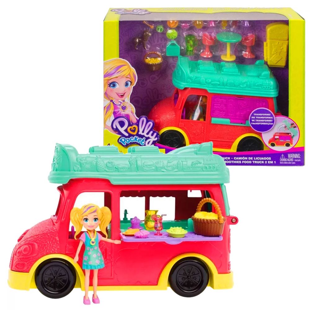 Polly Pocket Food Truck 2 Em 1 Gdm20 Mattel - Colorido