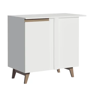 Balcão Armário de Cozinha de Canto 1 Porta Branco Reims Madesa em Oferta na Shopee
