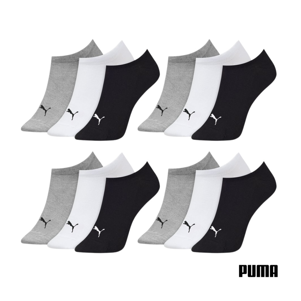 Kit Com 12 Pares De Meias Sapatilha Original Puma De Algodao Feminina Essencial Dia a Dia
