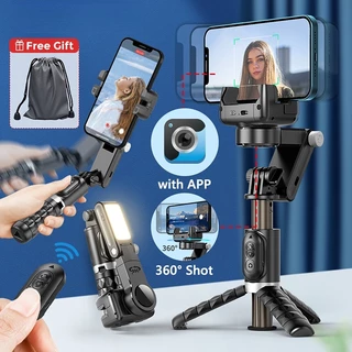 Q18 Gimbal Estabilizador Desktop Seguindo O Modo De Tiroteio Tripé Selfie Smartphone Com Luz De Preenchimento Para Android IOS