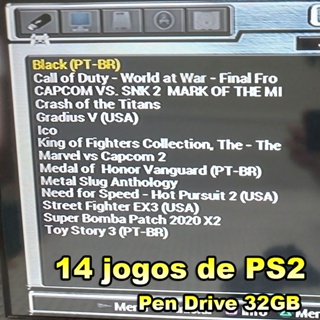 Playstation 2 - Pen Drive com Mais de Mil Jogos para Opl, Jogo de  Videogame Playstation Nunca Usado 87525490