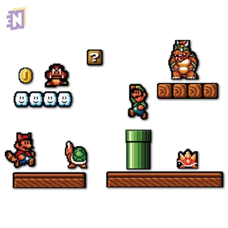 Ima de Geladeira Super Mario Bros 3 Nintendo - Kit 13 Peças