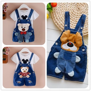 Macacão De Verão Para Bebês Jeans Meninos Roupas Crianças XPBH