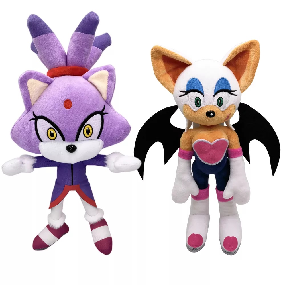 30cm Sonic The Hedgehog Rouge Bat Blaze Cat Plush Toy Bicho De Pelúcia Brinquedos Para Crianças