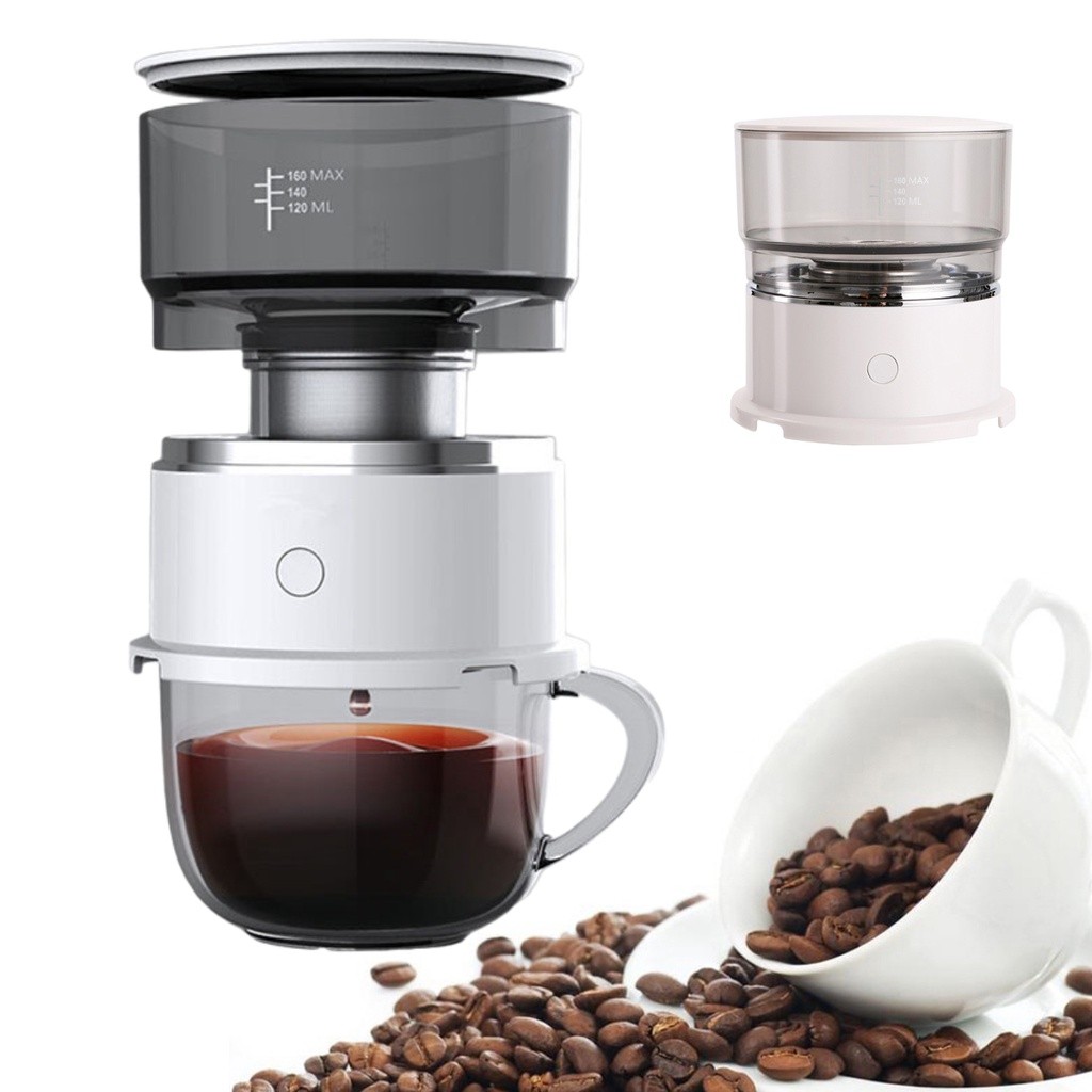 Mini Cafeteira Portátil Com Gotejamento Automático Inteligente Máquina De Café Extração Manual Ao Ar Livre Moedor Respirador