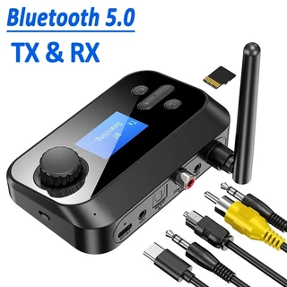 Transmissor Bluetooth 5.0 Receptor Estéreo AUX 3.5mm Jack RCA Óptico Coaxial Mãos Livres Adaptador De Áudio Sem Fio TV PC Caixa De Som Para Carro