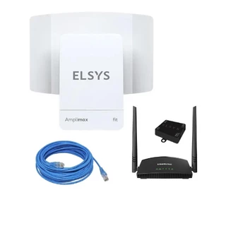 Kit Roteador Amplimax Fit Internet Rural + Roteador + Cabo