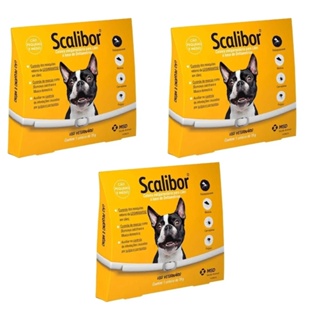 Combo 3 Coleiras Scalibor P 48cm Leishmaniose Antipulgas
