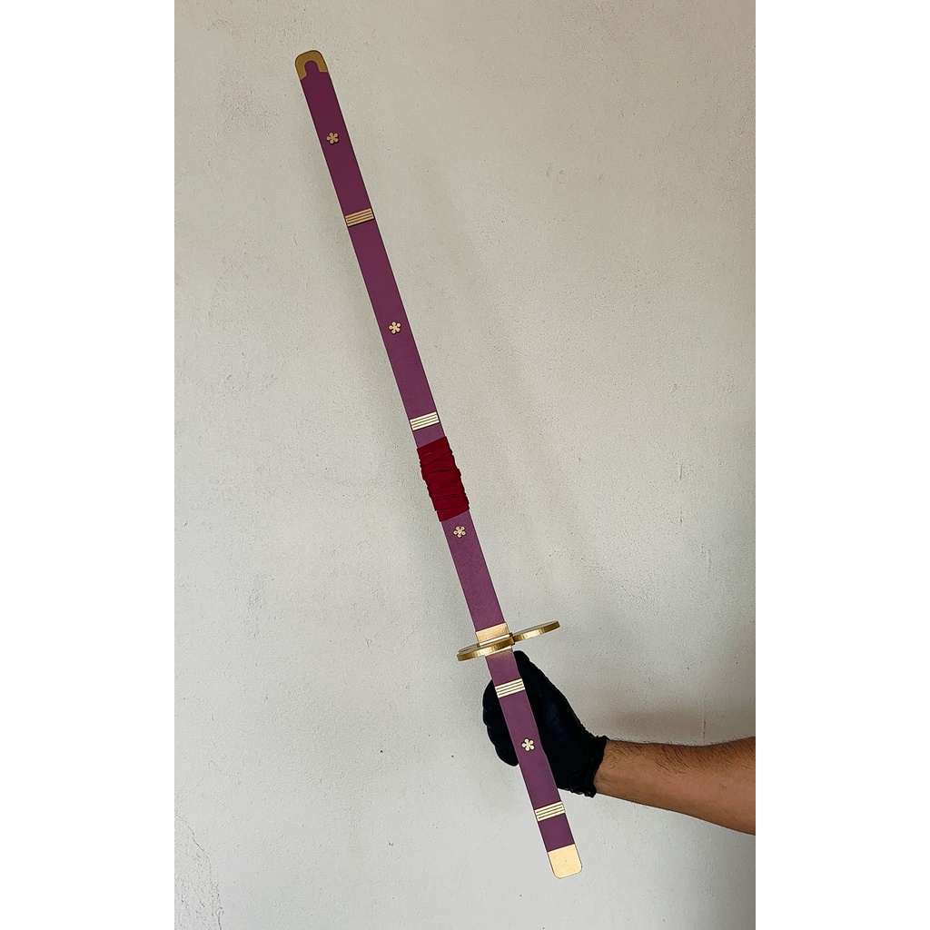 Espada / Katana Enma Zoro One Piece em MDF com Bainha 90cm