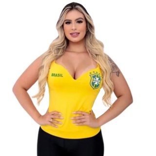 Camisa Brasil Oficial Feminina em Promoção na Shopee Brasil 2024