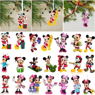 28 Estilos Disney Mickey Minnie Mouse Figura Pingente De Natal Decoração Pendurado Ornamento Casa Festa