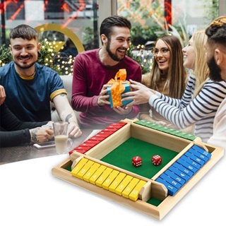 Clássico 4 sided jogos de tabuleiro de madeira jogo de dados para crianças  adultas festa de