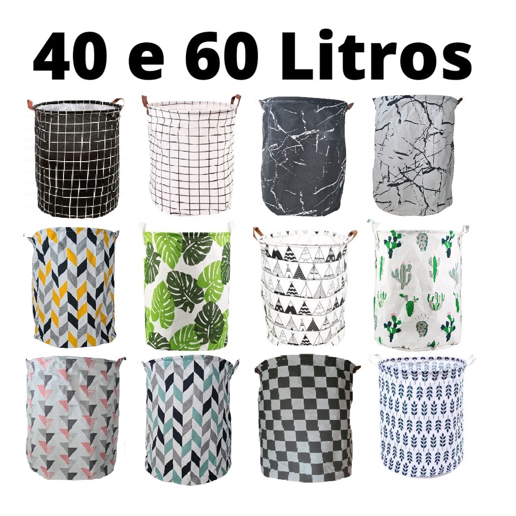 Cesto Organizador Multiuso Tecido Dobrável Roupa Brinquedos