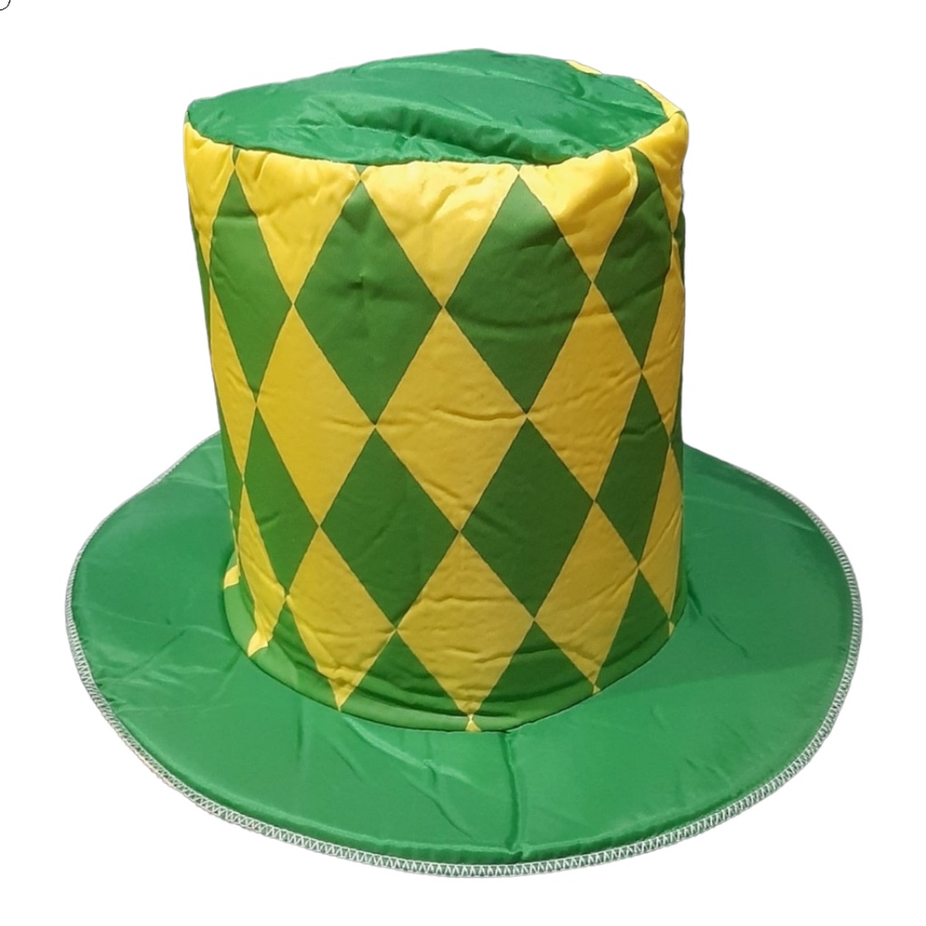 Kit 2 Chapéu Cartola Brasil Estampada Torcida Verde e Amarelo Jogos Copa do Mundo em Oferta na Shopee