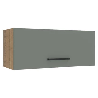 Armário de Cozinha Aéreo 80 cm 1 Porta Basculante Rustic/Cinza Agata Madesa