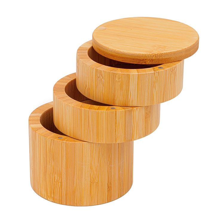 Pote Bambu 3 Divisões Ecokitchen Porta-condimentos e tempero