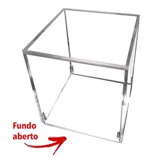 Expositor Cúpula Transparente Caixa Acrílico 10x10x10,5(a)cm