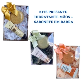 Kit Presente Hidratante Mãos + Sabonete em Barra- Escolha na Variação