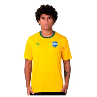 Camisa Brasil Amarela Diamante Oficial SuperBolla