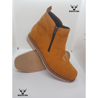 Botina Masculina de Ziper Couro Bota Texana Rodeio Country Trabalho Promoção Butina Sapato Coturno Segurança Confortavel