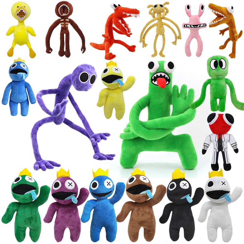 AG Roblox Rainbow Friends Colorful Plush Toys Blue Yellow Green