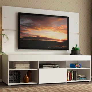 Rack com Painel Sobreposto para TV até 65 Polegadas Madesa Everest - Branco